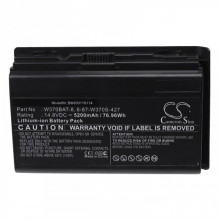 BATTERY for Clevo W350ETQ among others 14.8V, 4400mAh