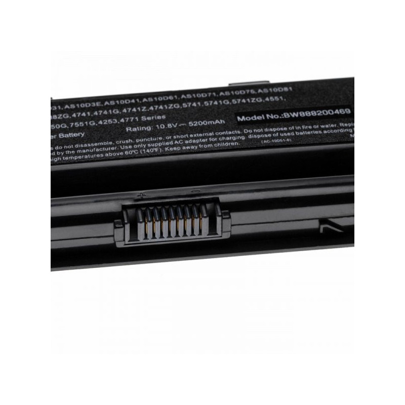 Battery for Ager Aspire 4551 u.a. such as AS10D51 u.a. 5200mAh