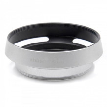 Metal universal lens hood 49mm silver