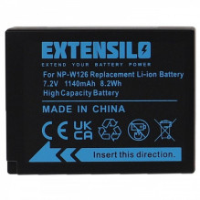 EXTENSILO battery like NP-W126 for Fujifilm X-T30 and others 1140mAh