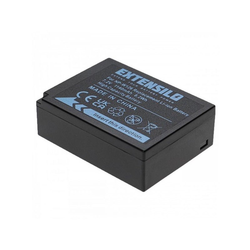 EXTENSILO battery like NP-W126 for Fujifilm X-T30 and others 1140mAh