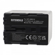 EXTENSILO baterija, pvz., NP-QM91D, skirta Sony DCR-PC9 ir kitiems 4800 mAh