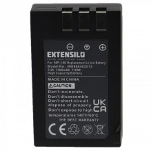 EXTENSILO battery like NP-140 for Fujifilm FinePix etc. 1100mAh