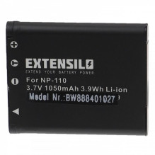 EXTENSIVE Battery like NP-110 for Casio Exilim EX-Z200 u.a. 1050mAh