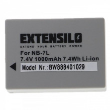 EXTENSILO battery like NB-7L for Canon PowerShot G10 and others 1000mAh