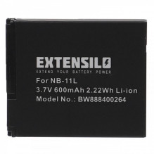 EXTENSILO battery like NB-11L for Canon PowerShot A2500 and others 600mAh