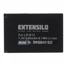 EXTENSION Battery like LP-E12 for Canon EOS M u.a. 820mAh