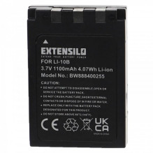 EXTENSILO battery like Li-10B for Olympus Stylus 1000 and others 1100mAh