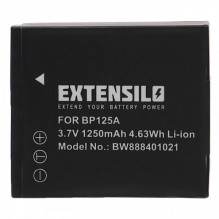 EXTENSION Battery like IA-BP125A for Samsung HMX-M20 u.a. 1250mAh