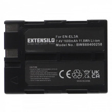 EXTENSION Battery like EN-EL3a for Nikon D100 etc. 1600mAh