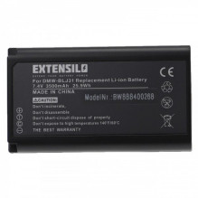 EXTENSILO baterija, pvz., DMW-BLJ31, skirta Panasonic Lumix S1 ir kitiems 3500 mAh