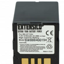 EXTENSION Battery like BN-VF733 for JVC GR-X5 u.a. 3150mAh