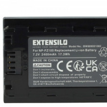 EXTENSILO battery for Sony such as NP-FZ100 and others 2400mAh