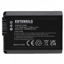 EXTENSILO baterija, skirta Sony, pvz., NP-FW50 ir kitiems 1050 mAh