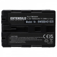 EXTENSILO baterija, skirta Sony, pvz., NP-FM500H ir kitiems 1600 mAh