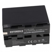 EXTENSION Battery for Sony like NP-F960 u.a. 6600mAh