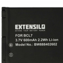 EXTENSILO baterija, skirta Panasonic, pvz., DMW-BCL7 ir kitiems 600 mAh