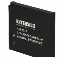 EXTENSILO battery for Panasonic such as DMW-BCL7 and others 600mAh