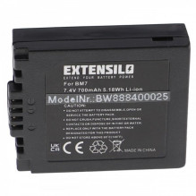 EXTENSILO baterija, skirta „Panasonic“, pvz., CGA-S002 / BM7 ir kt. 700 mAh