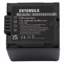 EXTENSILO battery for Panasonic such as CGA-DU21 and others 2500mAh