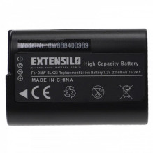 EXTENSILO battery for Panasonic Lumix DC-S5 and others 2250mAh