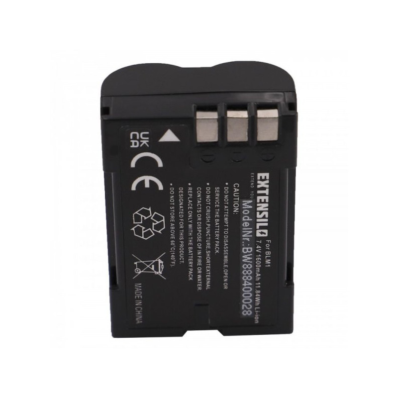 EXTENSILO battery for Olympus such as PS-BLM1 and others 1600mAh