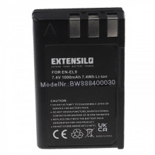 EXTENSION Battery for Nikon like EN-EL9 u.a. 1000mAh