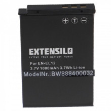 EXTENSION Battery for Nikon like EN-EL12 u.a. 1000mAh