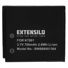 EXTENSILO Akku für Kodak wie Klic-7001 u.a. 700 mAh