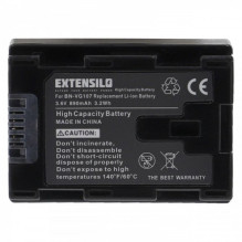 EXTENSION Battery for JVC such as BN-VG107, BN-VG108 etc. 890mAh