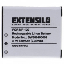 EXTENSION Battery for Casio like NP-120 u.a. 630mAh