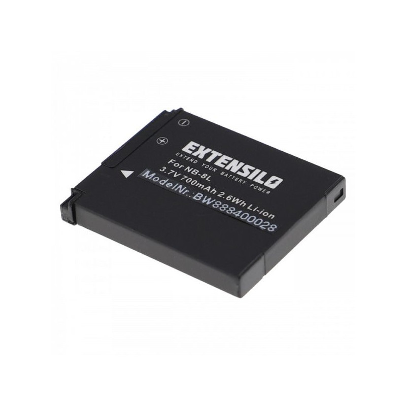 EXTENSILO battery for Canon such as NB-8L and others 700mAh