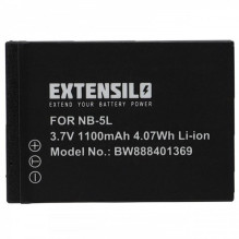 EXTENSION Battery for Canon like NB-5L u.a. 1100mAh