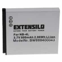 EXTENSION Battery for Canon like NB-4L etc. 800mAh