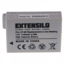 EXTENSILO battery for Canon such as LP-E8 and others 1140mAh