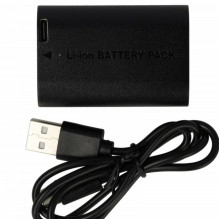 EXTENSILO battery for Canon like LP-E6, with USB-C connection, 2250mAh