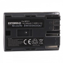 EXTENSILO battery for Canon such as BP-511 and others 1600mAh