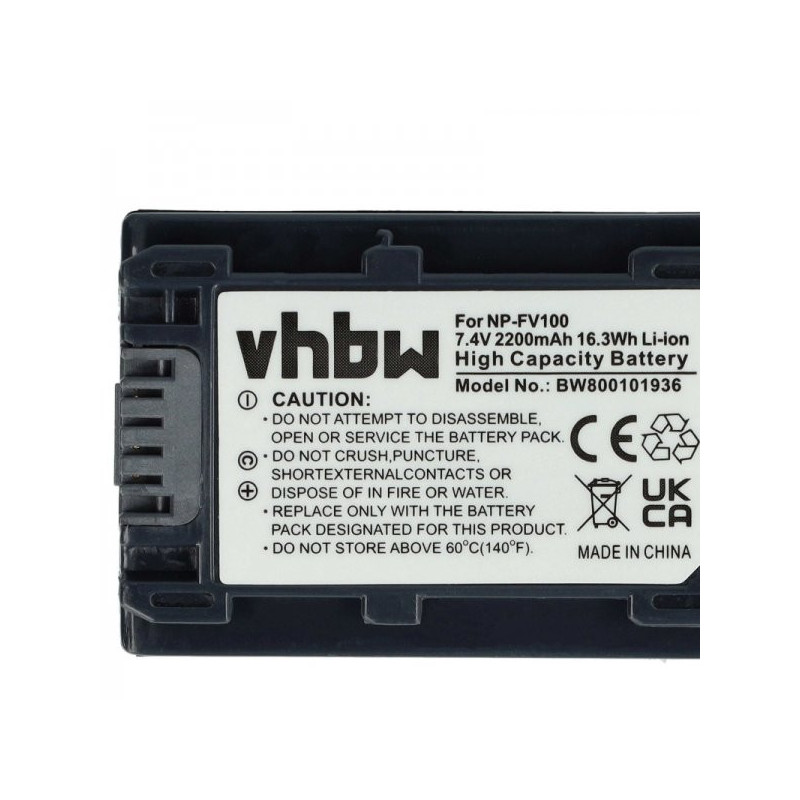 Battery for Sony like NP-FV100 with info chip