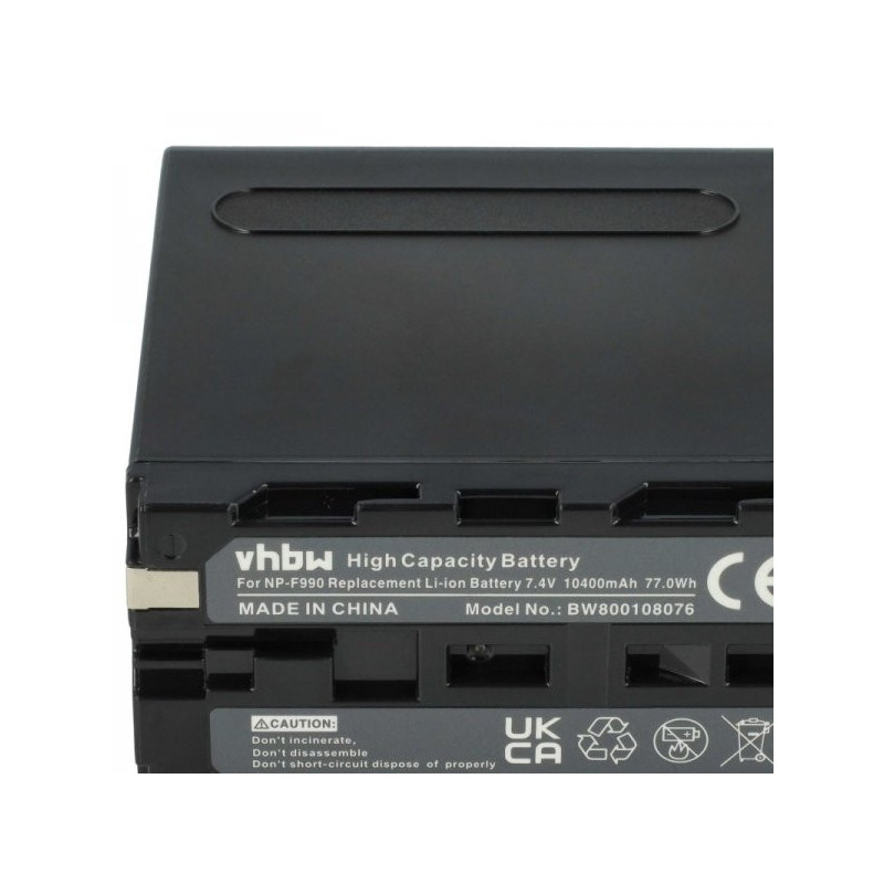 Battery for Sony such as NP-F990 and others 10400mAh