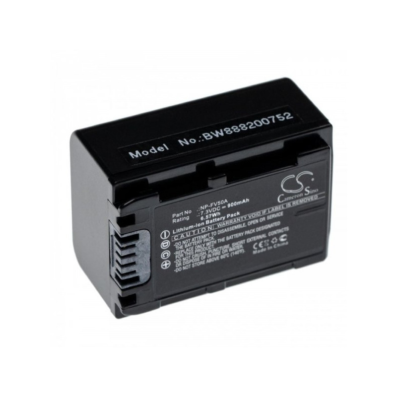 Battery for Sony FDR-AX700 u.a. Like the NP-FV50A, 900mAh