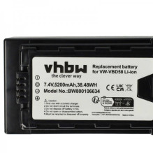 Battery for Panasonic such as VBD58 and others 5200mAh