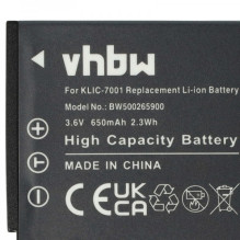 Battery for Kodak like Klic-7001 etc. 650mAh