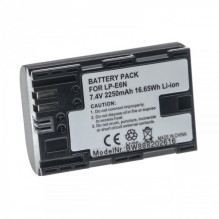 Battery for Canon EOS 5DS and others, like LP-E6N, with info chip, 2250mAh