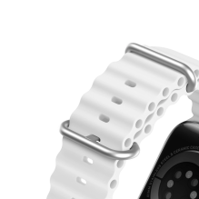 Dux Ducis Strap Watch Strap 9 / 8 / 7 / 6 / 5 / 4 / 3 / 2 / SE (41 / 40 / 38mm) Silicone Band Bracelet White (OceanWave 