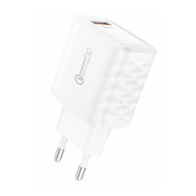 Foneng EU54 USB-A, 3A tinklo įkroviklis (baltas) + USB-A į Lightning laidą