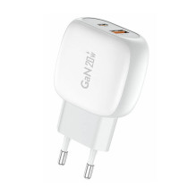 Foneng EU41 USB-C+USB-A 20 W maitinimo įkroviklis (baltas)