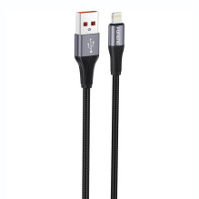 Foneng X112 USB-A ir Lightning kabelis 2.4A, 1m (juodas)