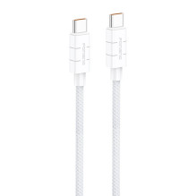 Foneng XS02 60 W USB-C į USB-C laidas, 1,2 m (baltas)