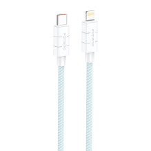 Foneng XS02 PD27W USB-C prie Lightning laidas, 1,2 m (mėlynas)