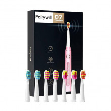 Sonic toothbrush with head set and case FairyWill FW-507 Plus (pink)